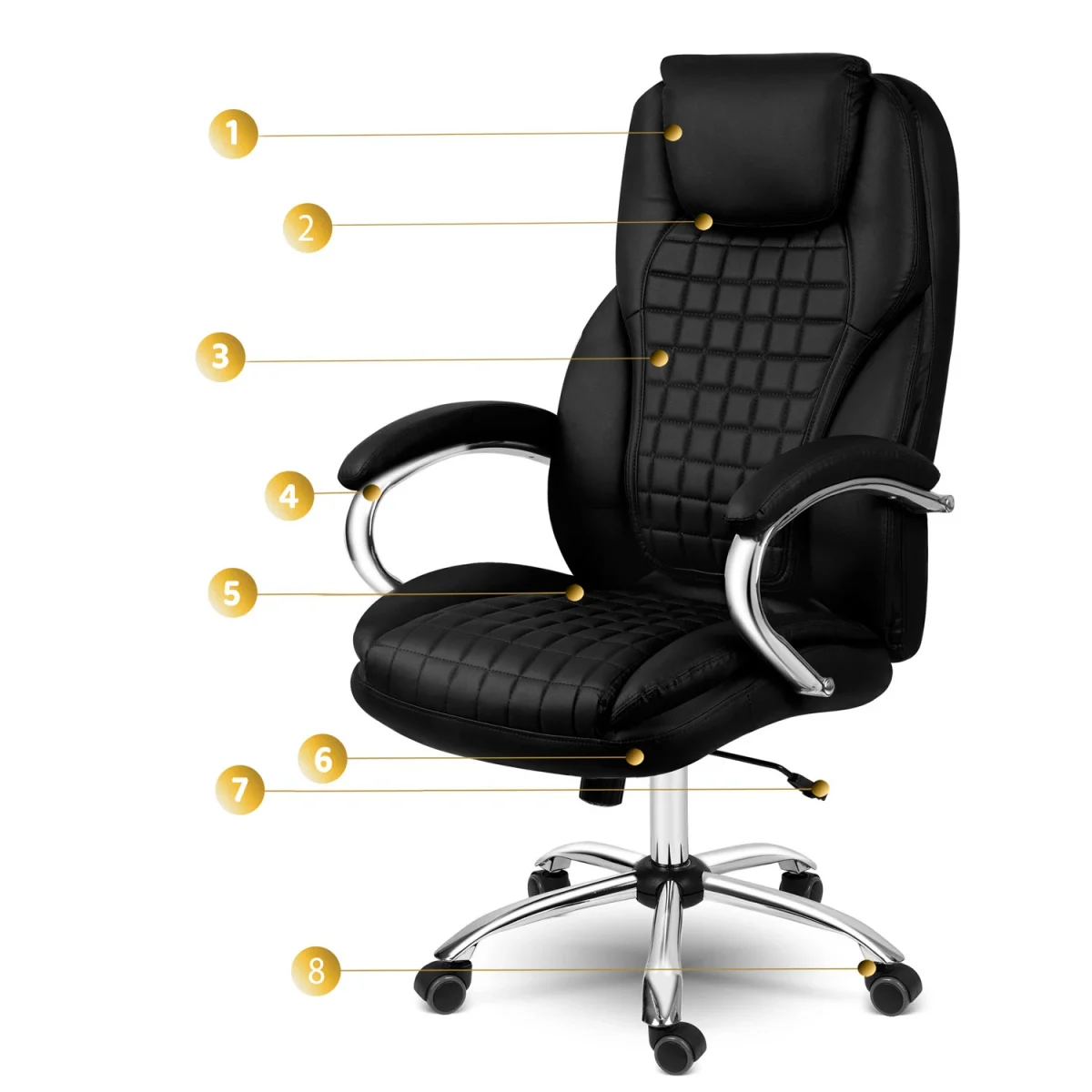 Крісло офісне Sofotel Batory 240800 чорне для продуктивної роботи - Зображення 5