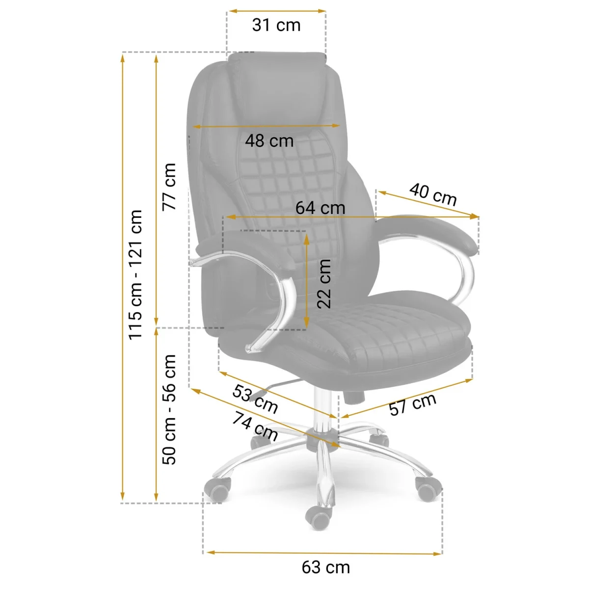 Крісло офісне Sofotel Batory 240800 чорне для продуктивної роботи - Зображення 10