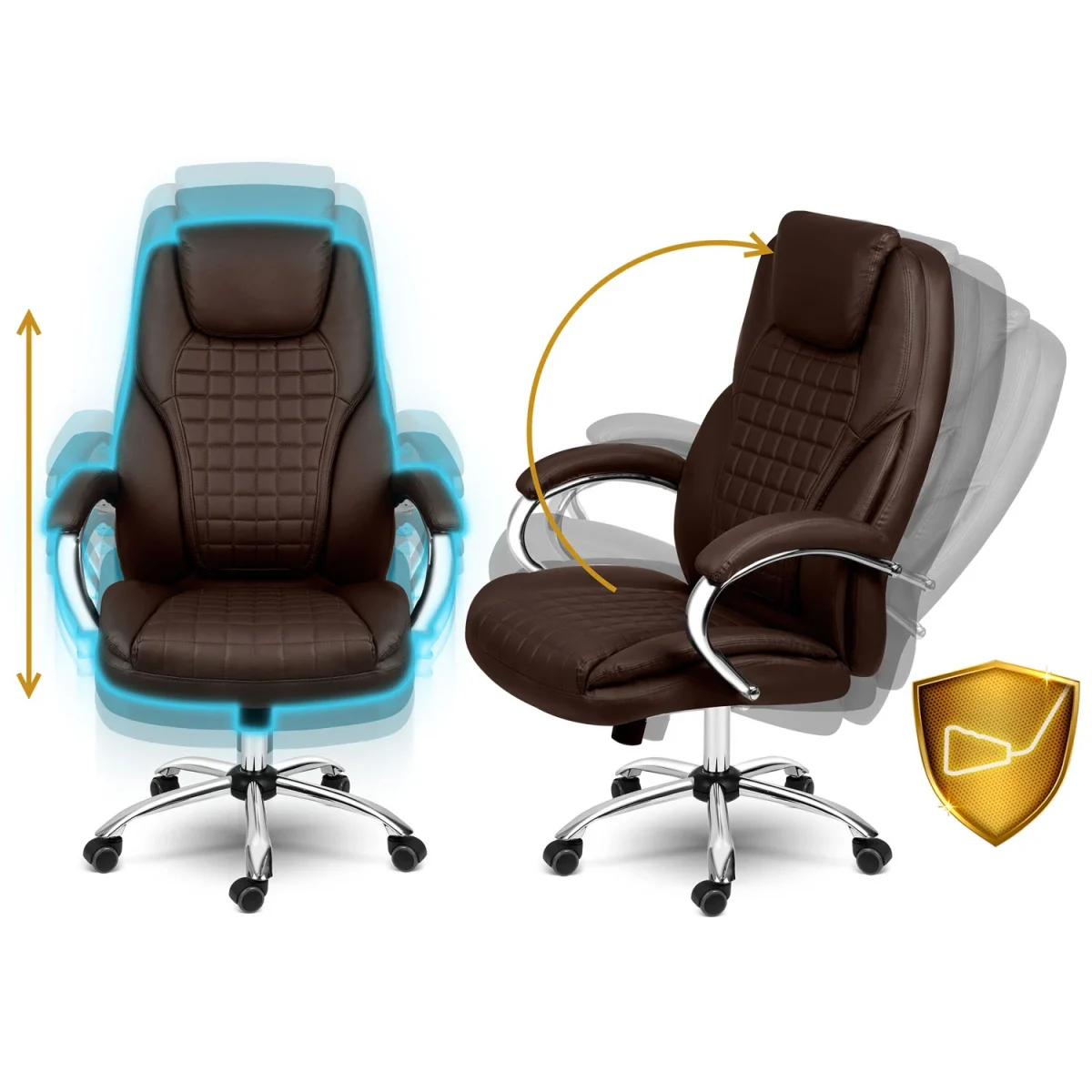 Офісне крісло з мікросітки Sofotel Batory каштан для комфортної роботи - Зображення 6