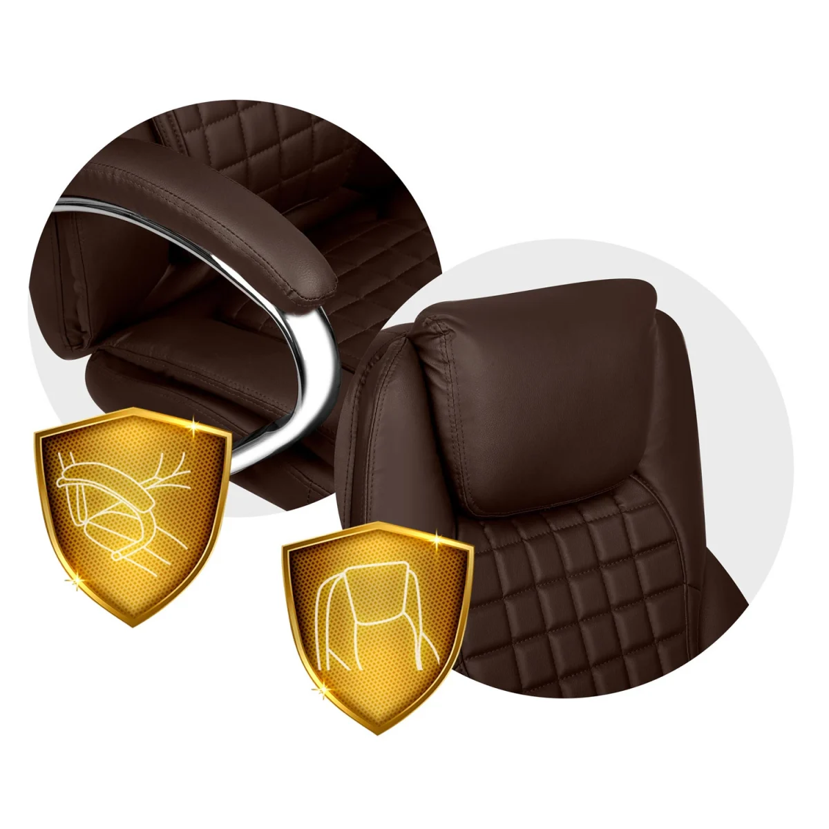 Офісне крісло з мікросітки Sofotel Batory каштан для комфортної роботи - Зображення 8