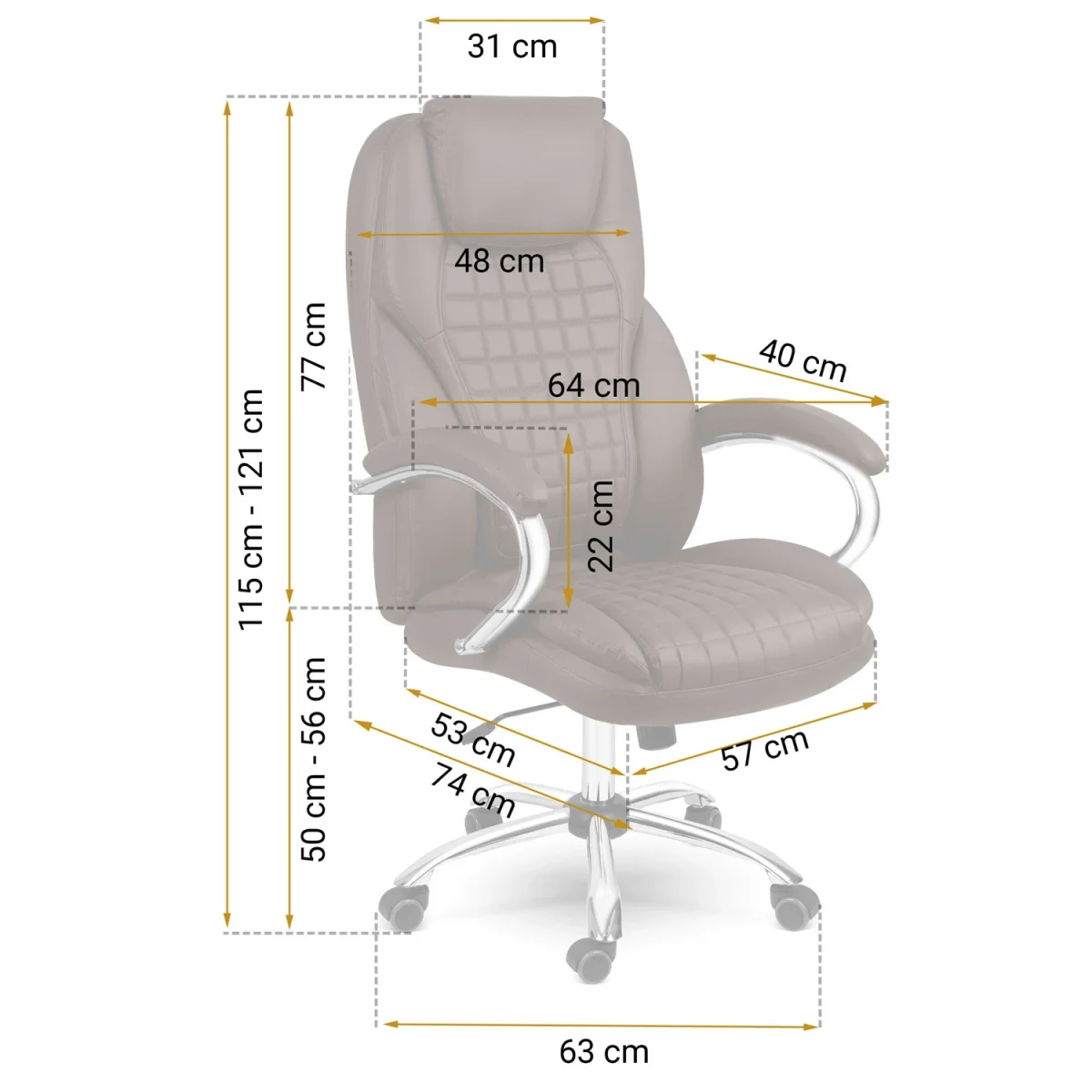 Офісне крісло з мікросітки Sofotel Batory каштан для комфортної роботи - Зображення 11