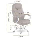 Офісне крісло з мікросітки Sofotel Batory каштан для комфортної роботи - Зображення 11