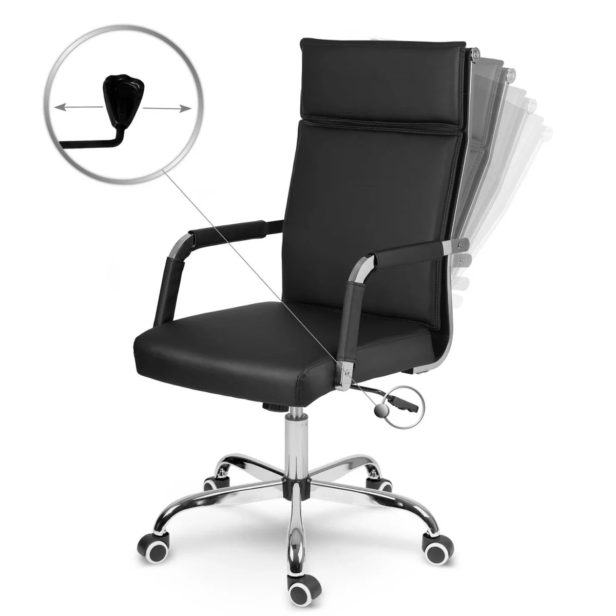 Офісне крісло Sofatel Koiba чорне для комфорту - Зображення 4