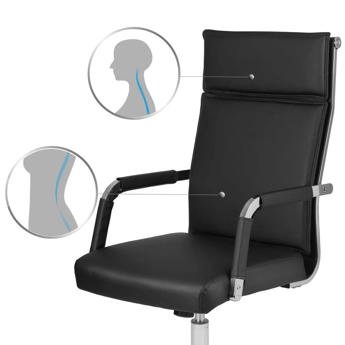 Офісне крісло Sofatel Koiba чорне для комфорту - Зображення 8