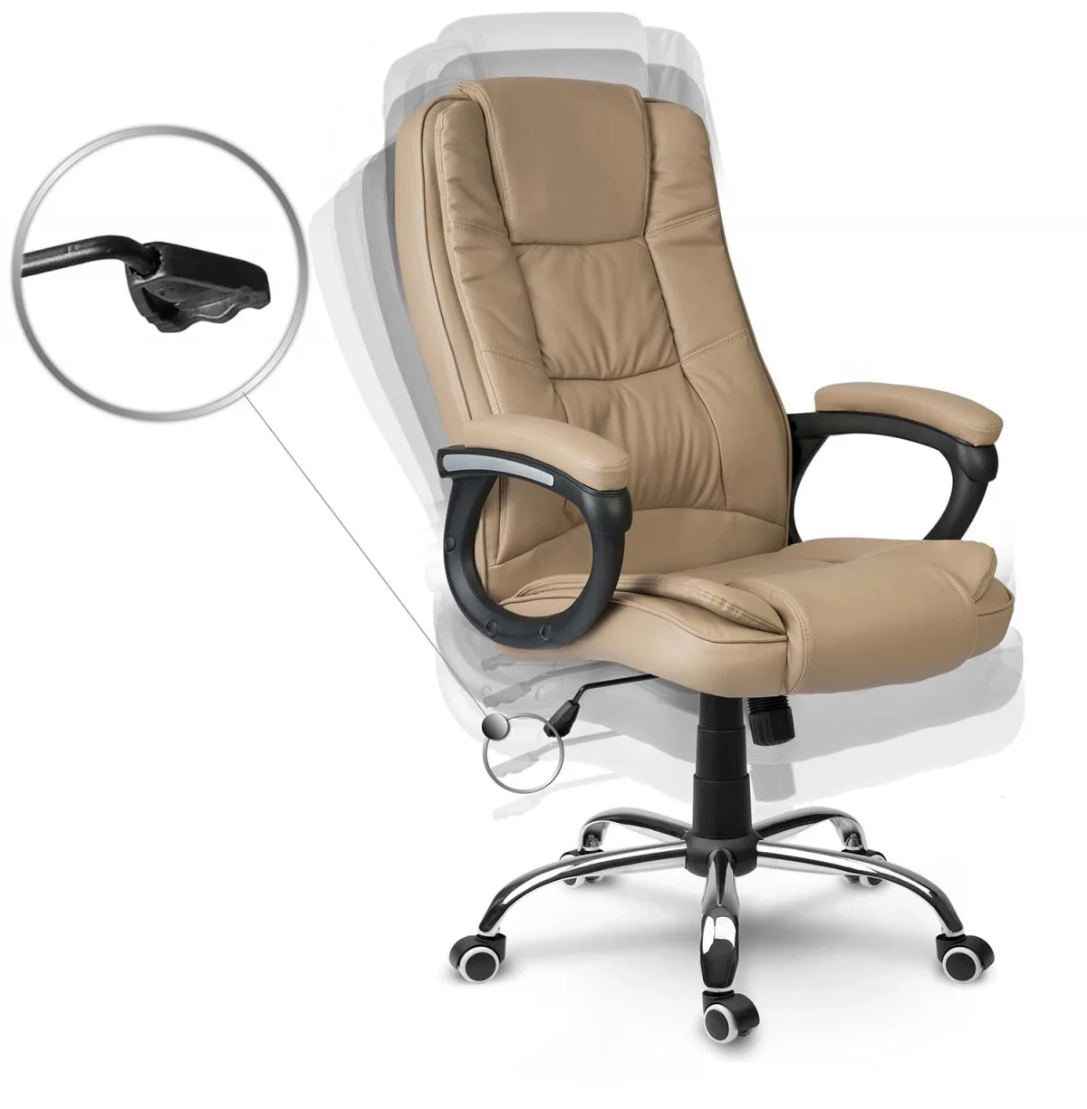 Елегантне офісне крісло Sofotel Porto бежеве - Зображення 7