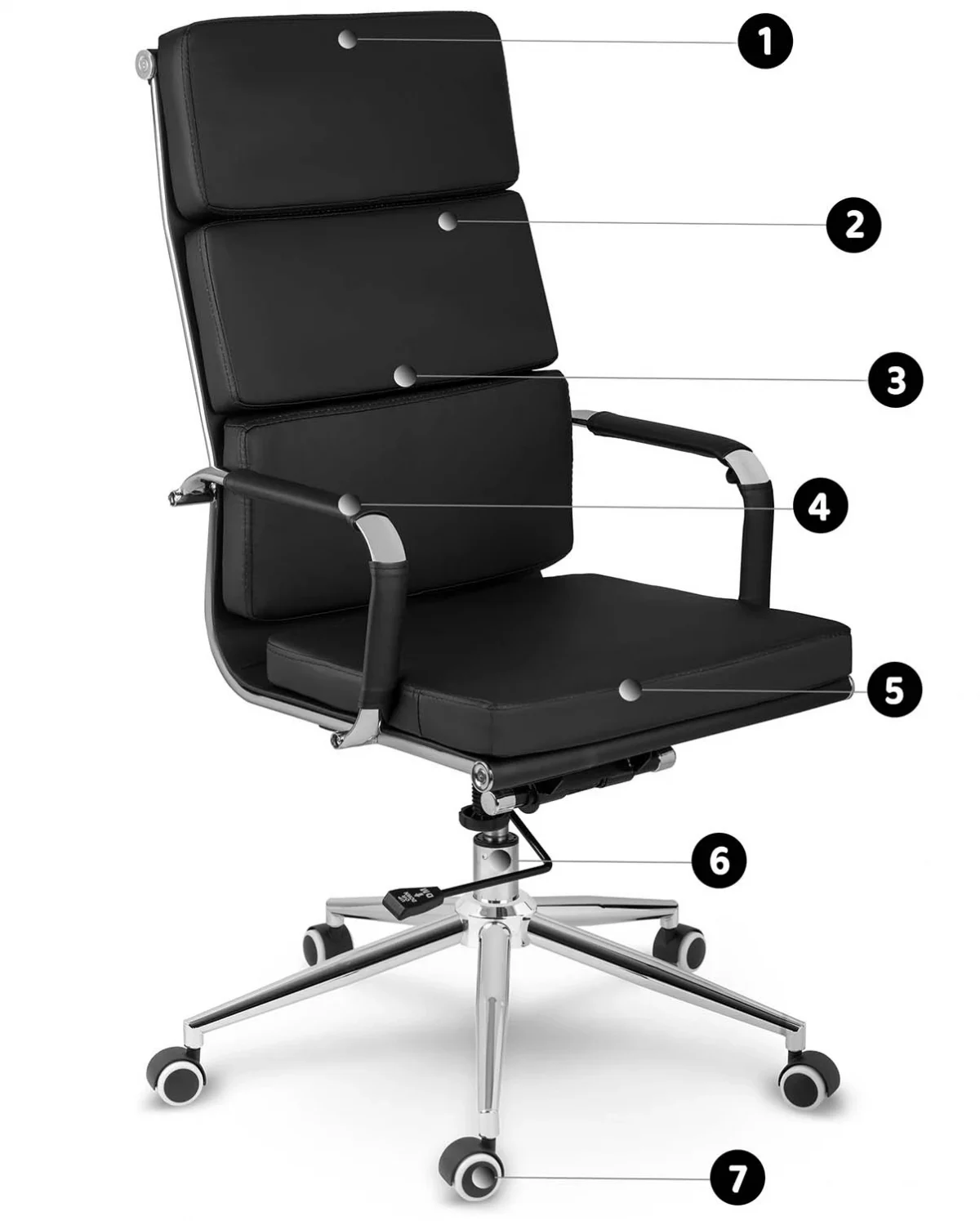 Офісне крісло Sofatel Ryokan чорне для стильного інтер’єру - Зображення 5