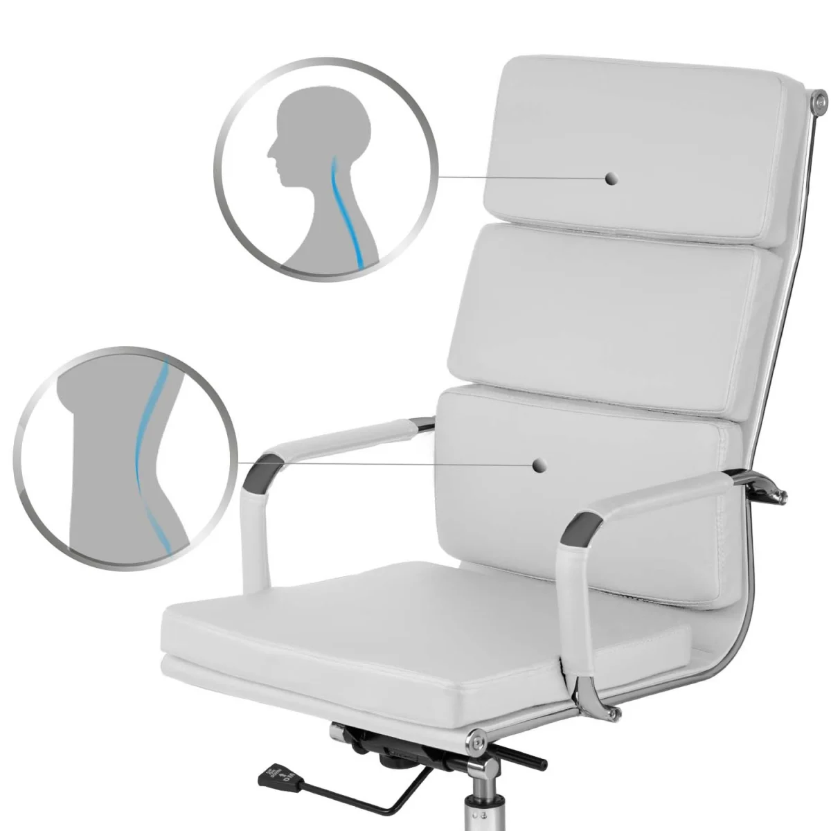 Крісло офісне Sofatel Ryokan біле – сучасний стиль та комфорт для роботи - Зображення 9