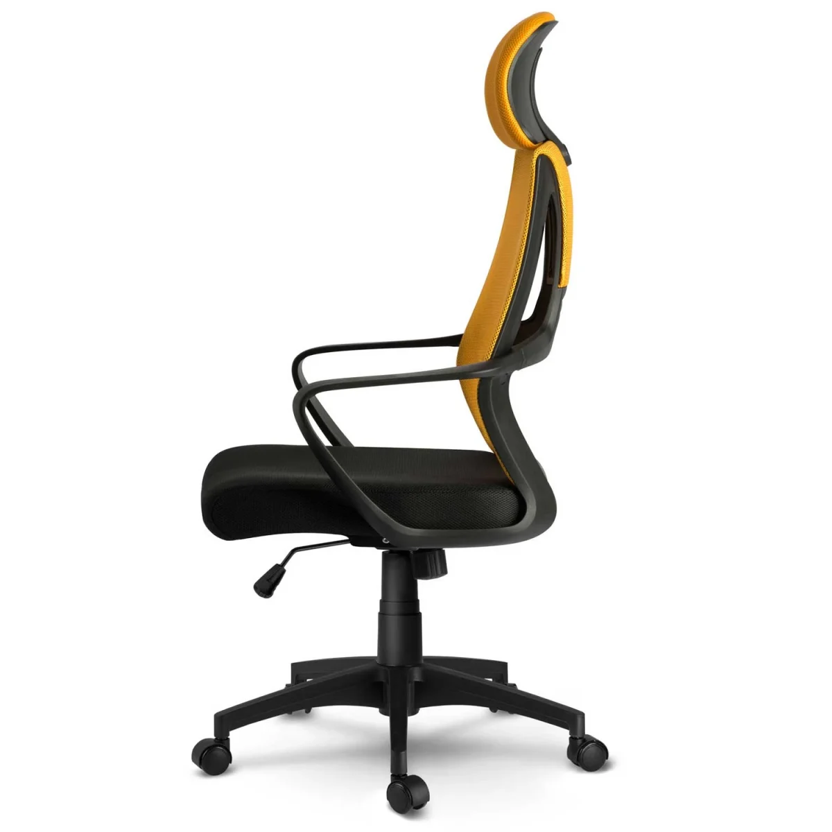Яскраве офісне крісло з мікросітки Прага жовте - Зображення 3