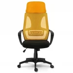 Яскраве офісне крісло з мікросітки Прага жовте - Зображення 5