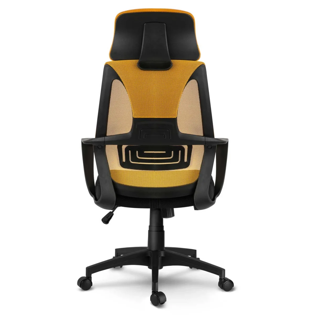 Яскраве офісне крісло з мікросітки Прага жовте - Зображення 6