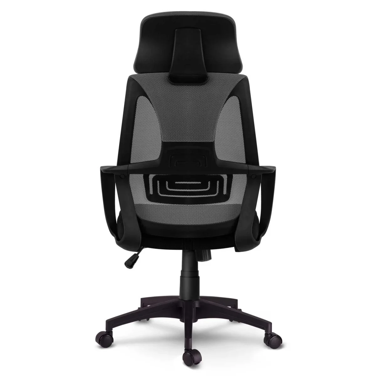 Стильне офісне крісло з мікросітки Прага сіре - Зображення 5