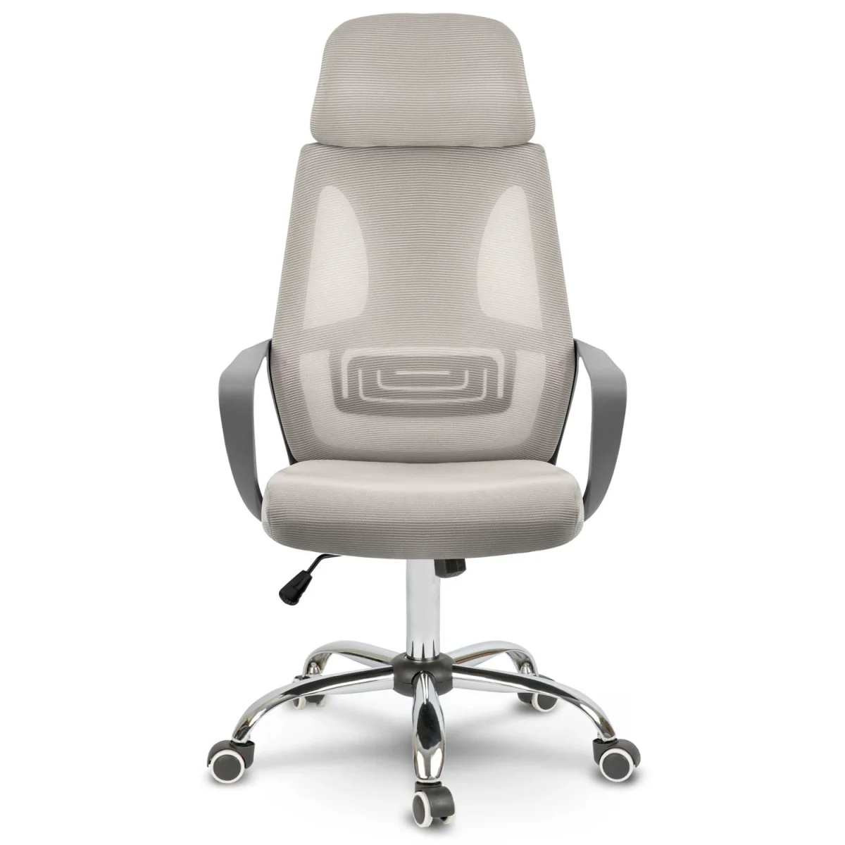 Офісне крісло з мікросітки Praga micro mesh світло-сіре – легкість і підтримка - Зображення 2