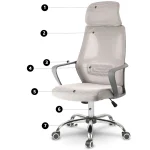 Офісне крісло з мікросітки Praga micro mesh світло-сіре – легкість і підтримка - Зображення 10