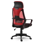 Крісло офісне з мікросітки Прага червоно-чорне - Зображення 4