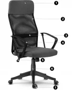 Офісне крісло з мікросітки Sofatel Sydney micro mesh темно-сіре - Зображення 8