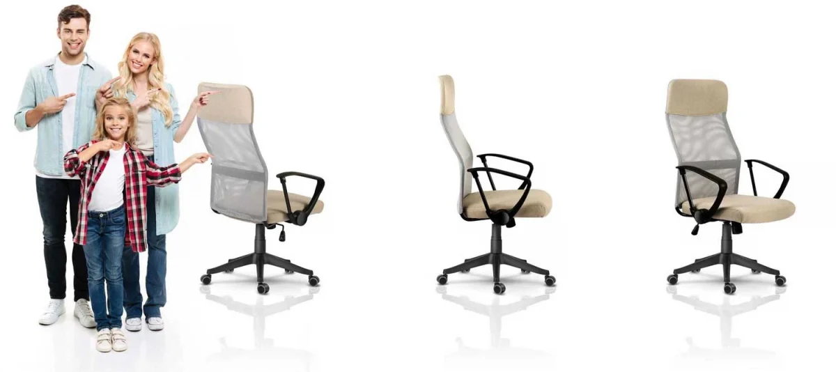 Офісне крісло з мікросітки Sofatel Sydney бежеве для будь-якого інтер’єру - Зображення 9