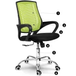 Офісне крісло Sofotel Denar з мікросітки зелене для вашого офісу - Зображення 12