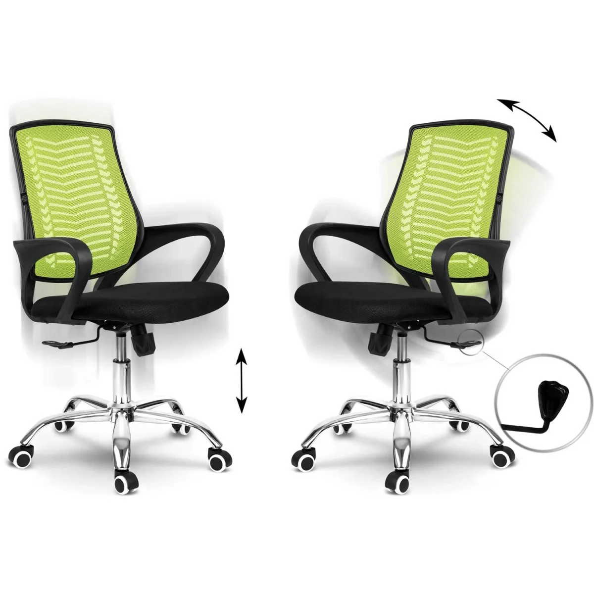 Офісне крісло Sofotel Denar з мікросітки зелене для вашого офісу - Зображення 13