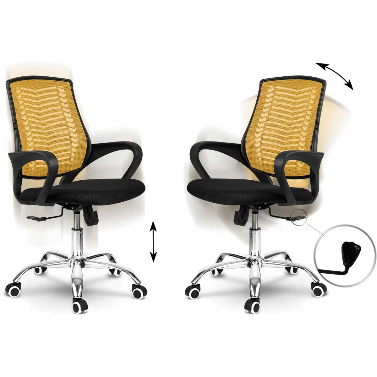 Офісне крісло з мікросітки Sofotel Denar оранжеве – яскравий дизайн і зручність - Зображення 13