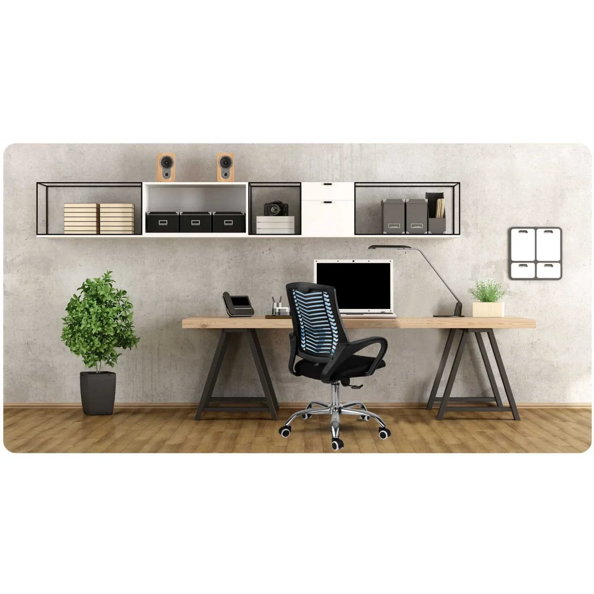 Офісне крісло Sofotel Denar блакитне з мікросітки для комфорту - Зображення 8