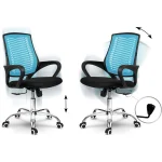 Офісне крісло Sofotel Denar блакитне з мікросітки для комфорту - Зображення 13