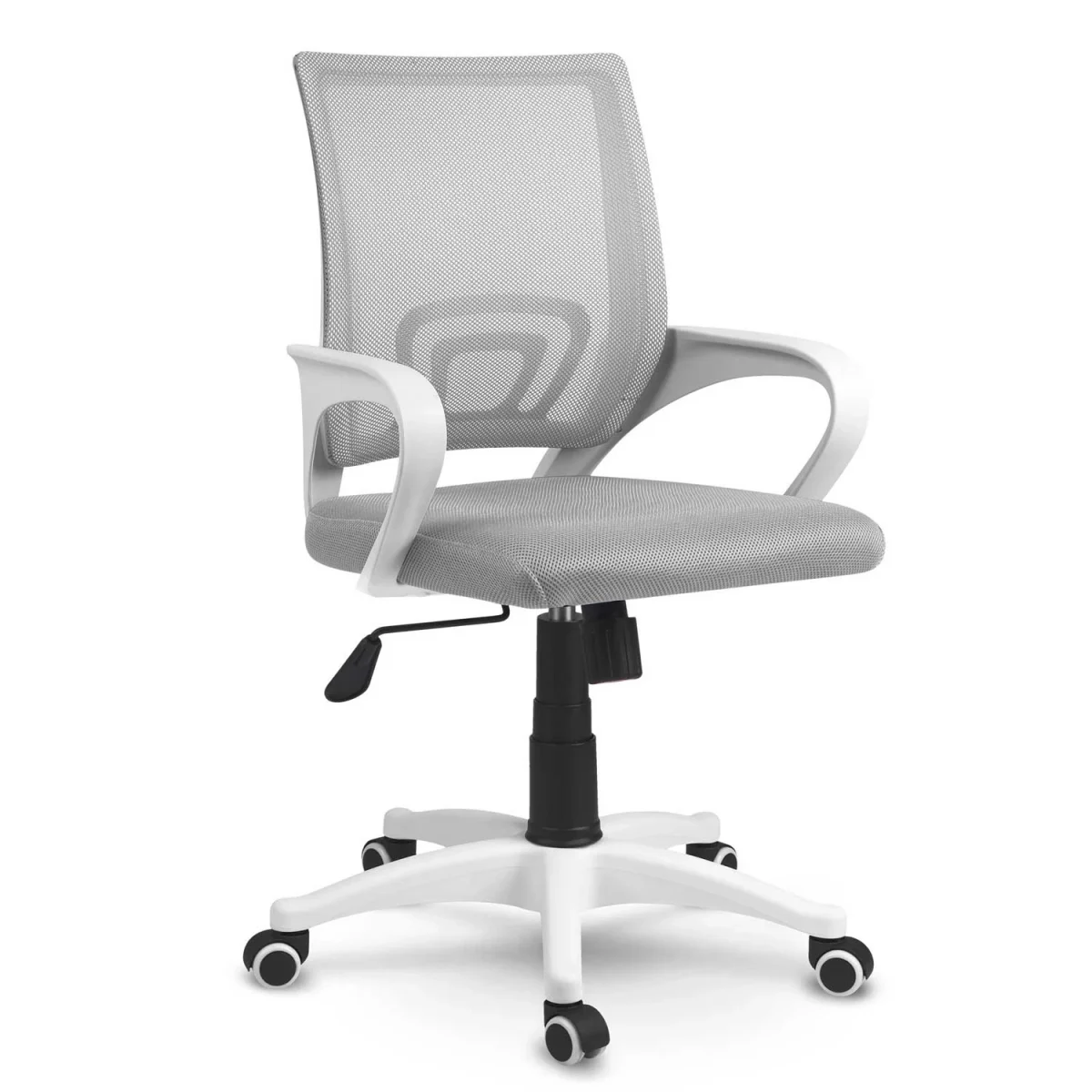 Офісне крісло з мікросітки Sofotel Latok світло-сіре для комфорту - Зображення 3