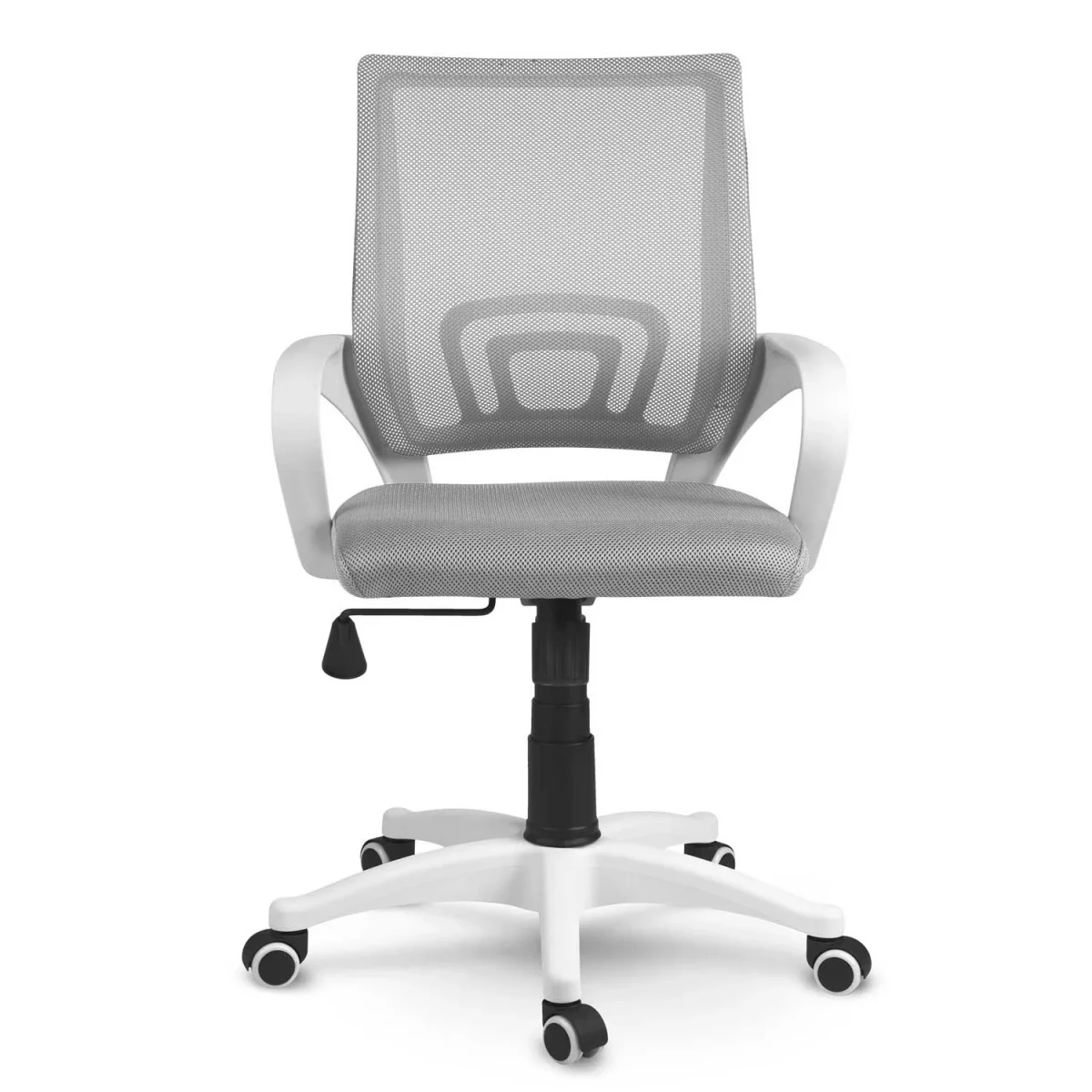 Офісне крісло з мікросітки Sofotel Latok світло-сіре для комфорту - Зображення 2