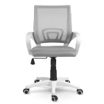 Офісне крісло з мікросітки Sofotel Latok світло-сіре для комфорту - Зображення 2