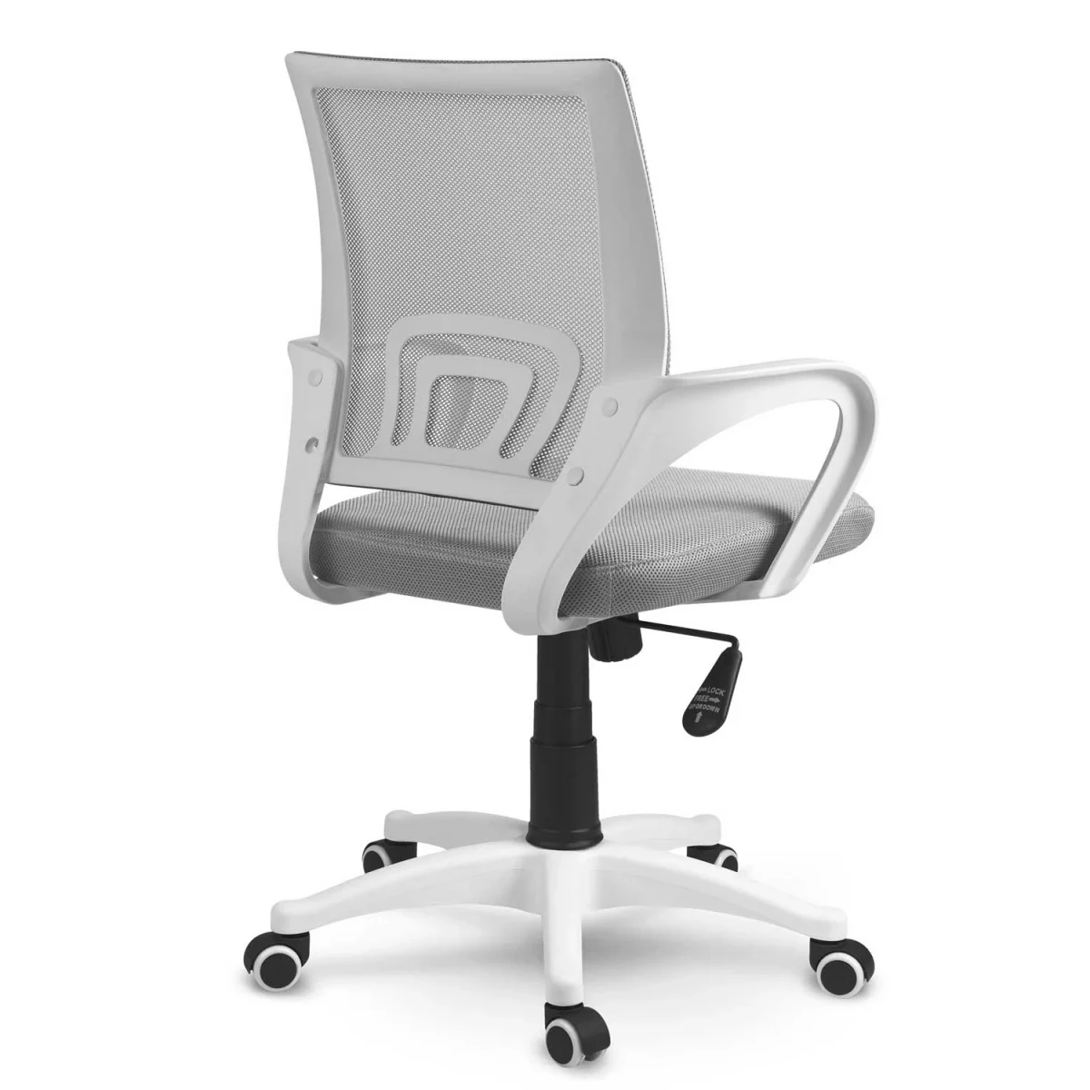 Офісне крісло з мікросітки Sofotel Latok світло-сіре для комфорту - Зображення 4