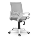 Офісне крісло з мікросітки Sofotel Latok світло-сіре для комфорту - Зображення 4