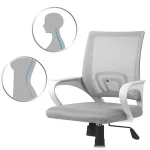 Офісне крісло з мікросітки Sofotel Latok світло-сіре для комфорту - Зображення 10