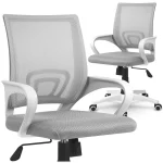 Офісне крісло з мікросітки Sofotel Latok світло-сіре для комфорту