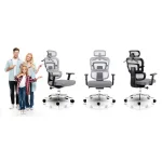 Офісне крісло Sofotel Nicea сіре з мікросітки для тривалих сесій - Зображення 12