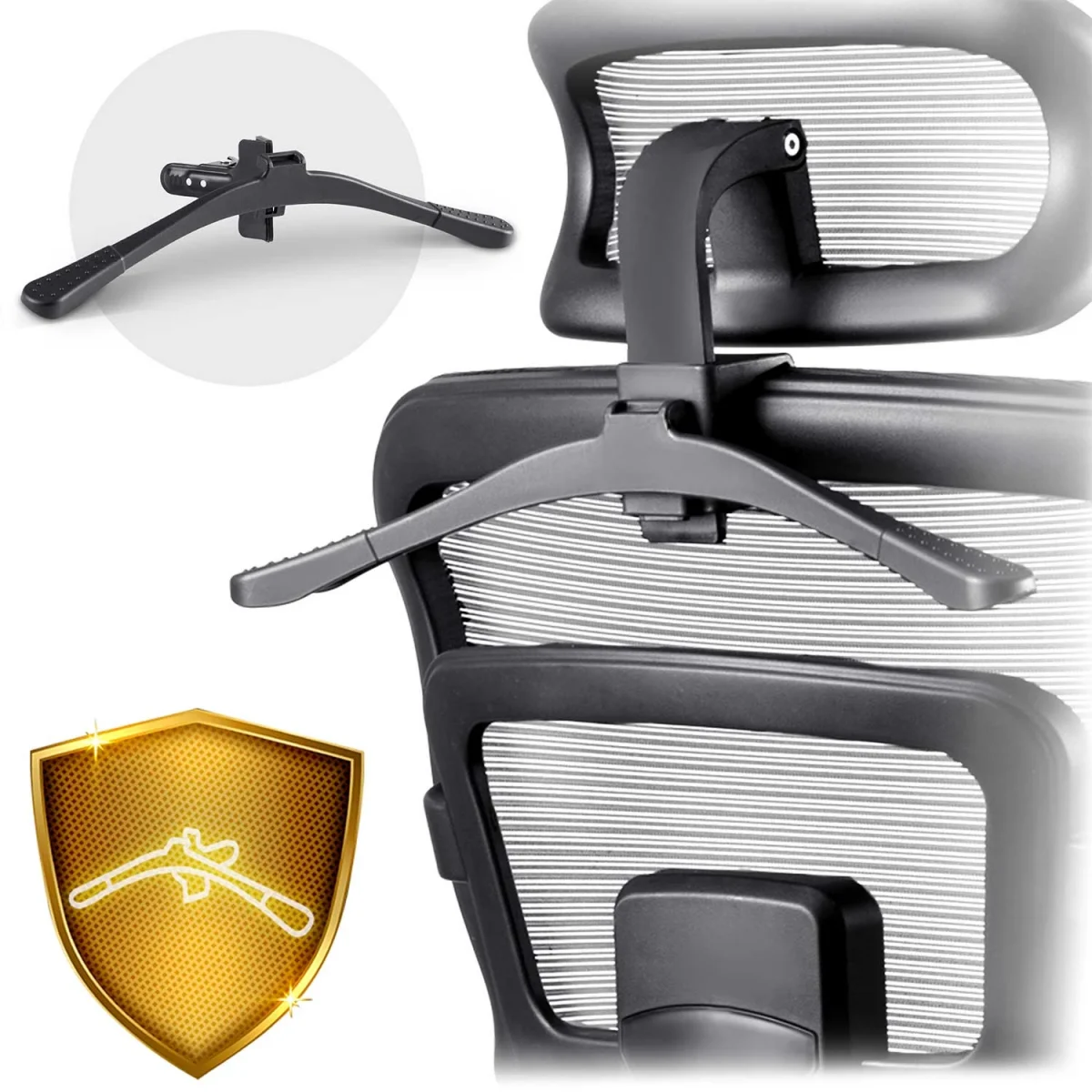 Офісне крісло Sofotel Nicea сіре з мікросітки для тривалих сесій - Зображення 15