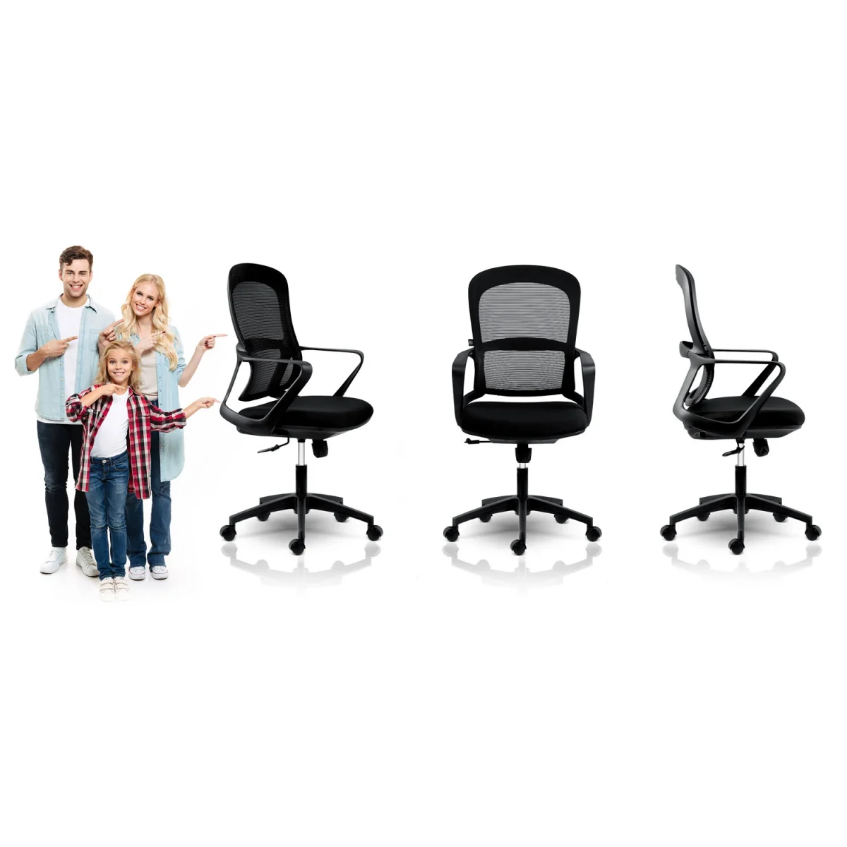 Офісне крісло Sofotel Haga чорне – комфорт і стиль для вашого робочого місця - Зображення 7