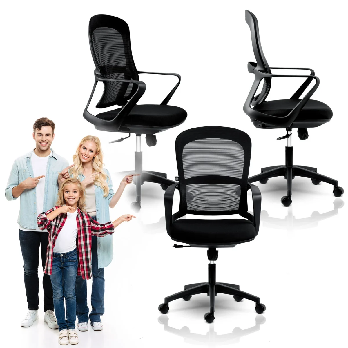 Офісне крісло Sofotel Haga чорне – комфорт і стиль для вашого робочого місця - Зображення 8