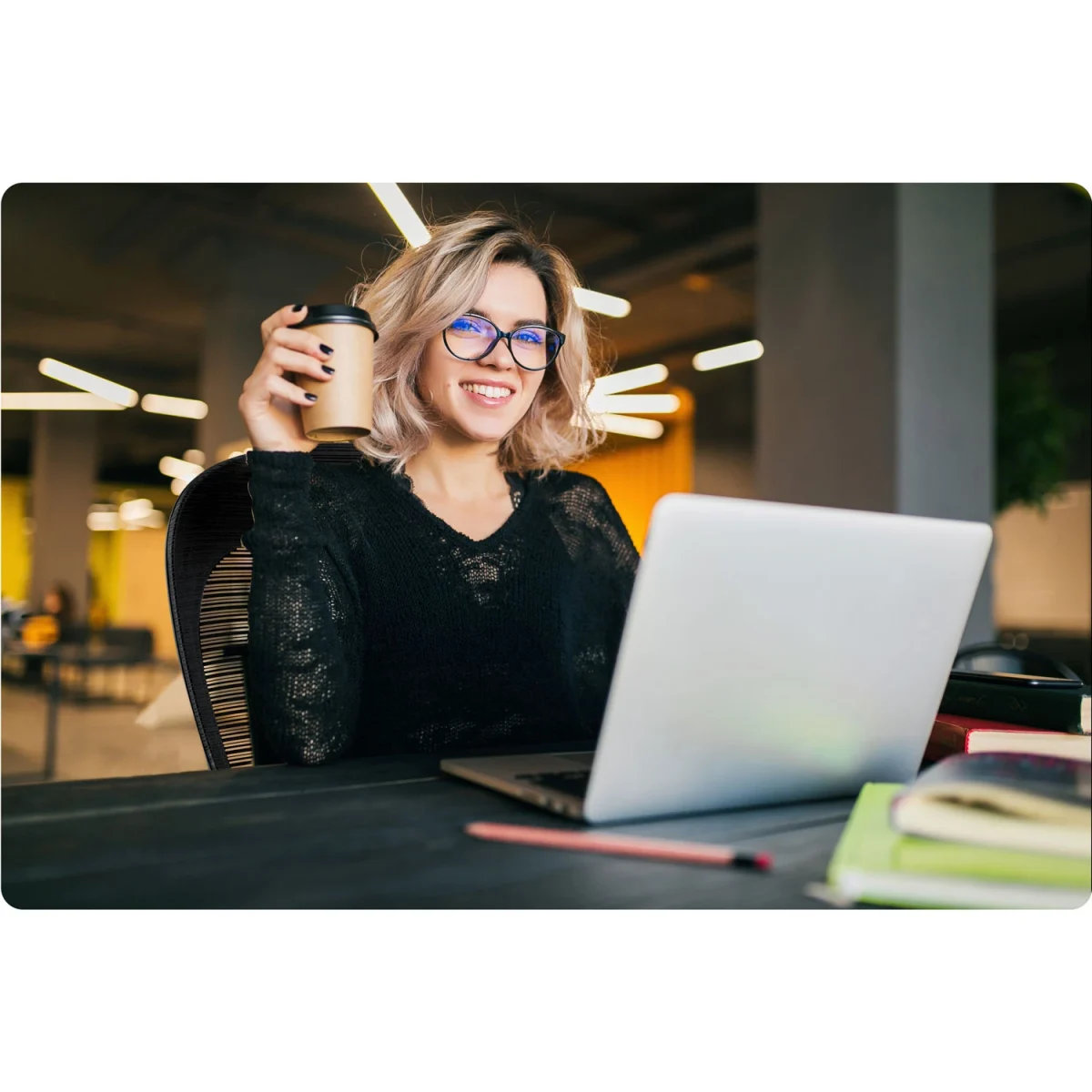 Офісне крісло Sofotel Haga чорне – комфорт і стиль для вашого робочого місця - Зображення 12