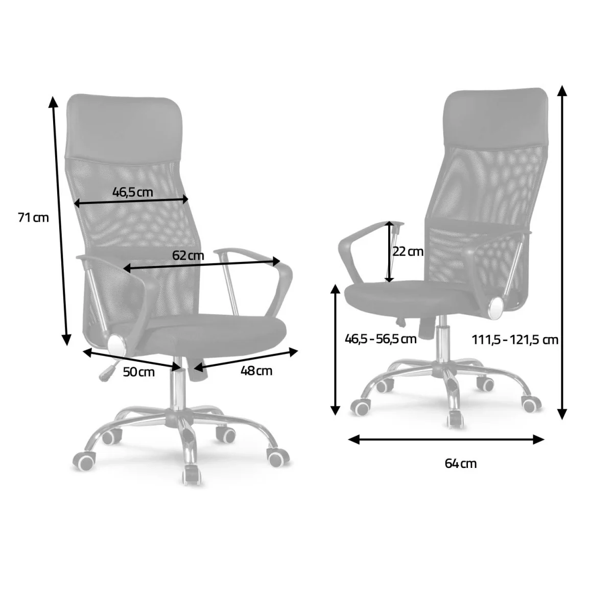 Офісне крісло з мікросітки Sofatel Sydney Micro Mesh синє - Зображення 6