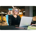 Офісне крісло Sofotel Formax блакитне з мікросітки для довготривалого комфорту - Зображення 8