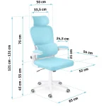 Офісне крісло Sofotel Formax блакитне з мікросітки для довготривалого комфорту - Зображення 13