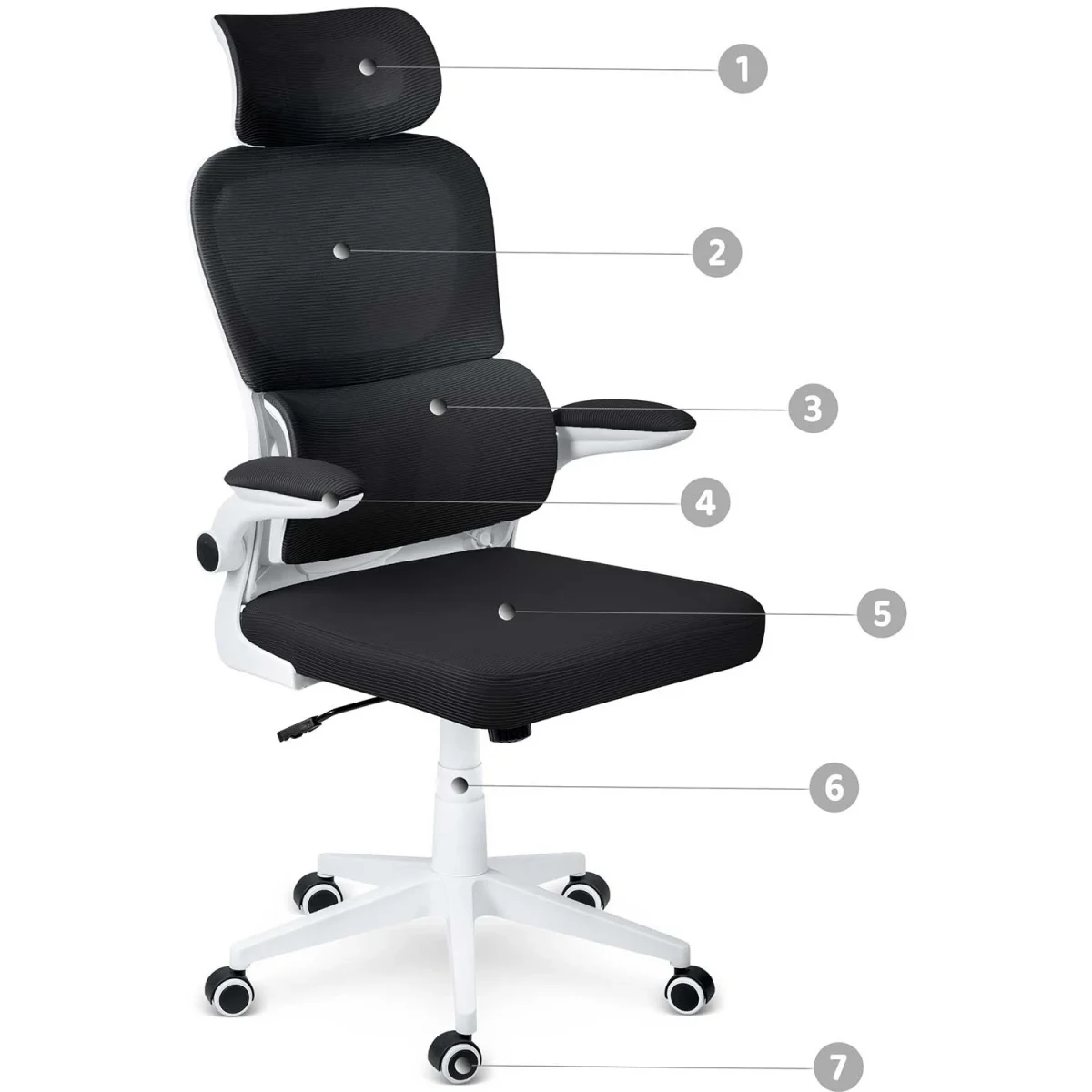 Офісне крісло з мікросітки Sofotel Formax чорне – комфорт і стиль для офісу - Зображення 7