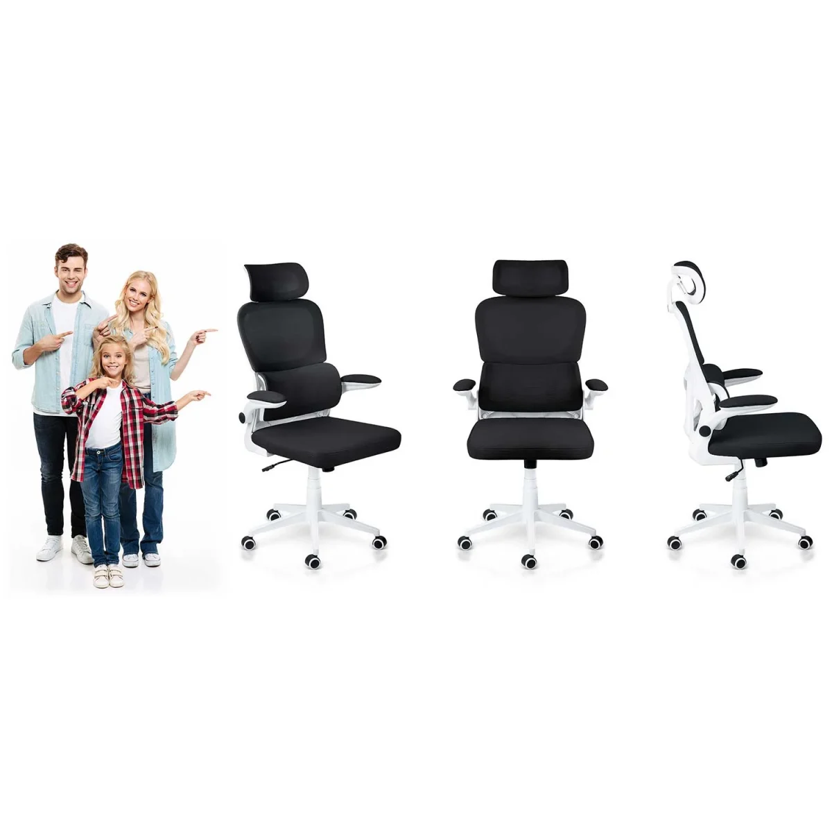 Офісне крісло з мікросітки Sofotel Formax чорне – комфорт і стиль для офісу - Зображення 12