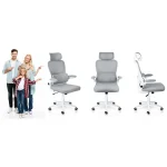 Зручне офісне крісло Sofotel Formax сіре з мікросітки - Зображення 10