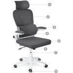 Графітове офісне крісло з мікросітки Sofotel Formax для комфорту - Зображення 5