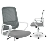 Офісне крісло Sofotel Wizo сіро-біле з мікросітки - Зображення 2