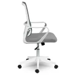 Офісне крісло Sofotel Wizo сіро-біле з мікросітки - Зображення 4