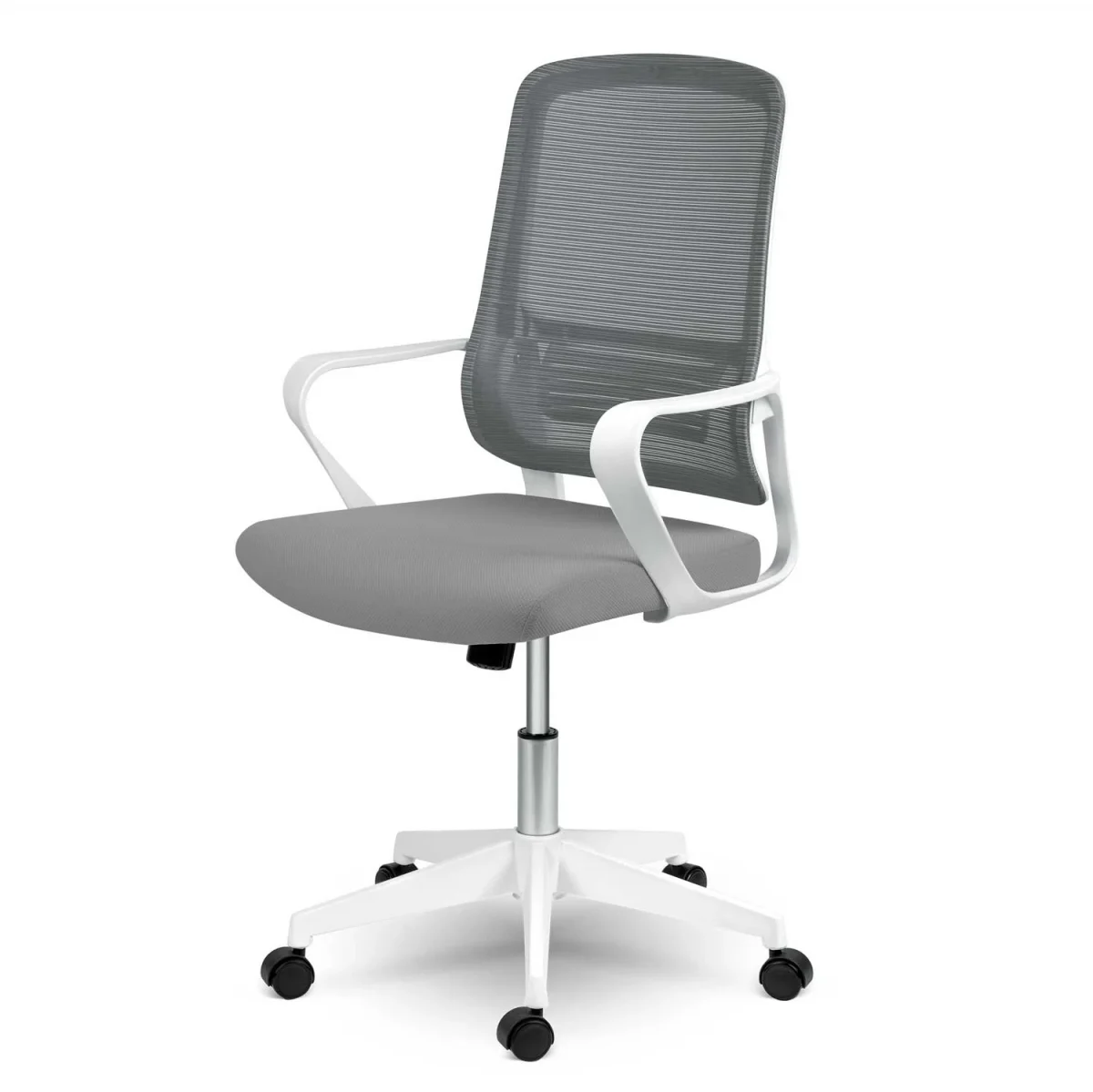 Офісне крісло Sofotel Wizo сіро-біле з мікросітки - Зображення 5