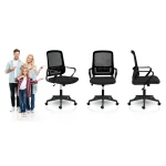 Офісне крісло Sofotel Wizo чорне з мікросітки - Зображення 10