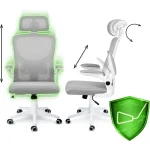 Офісне крісло з мікросітки Sofotel Brass сіре для довгої роботи - Зображення 10