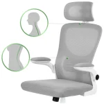 Офісне крісло з мікросітки Sofotel Brass сіре для довгої роботи - Зображення 12